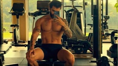 Gusttavo Lima exibe físico em treino e Andressa Suíta reage a comentários sobre aparência