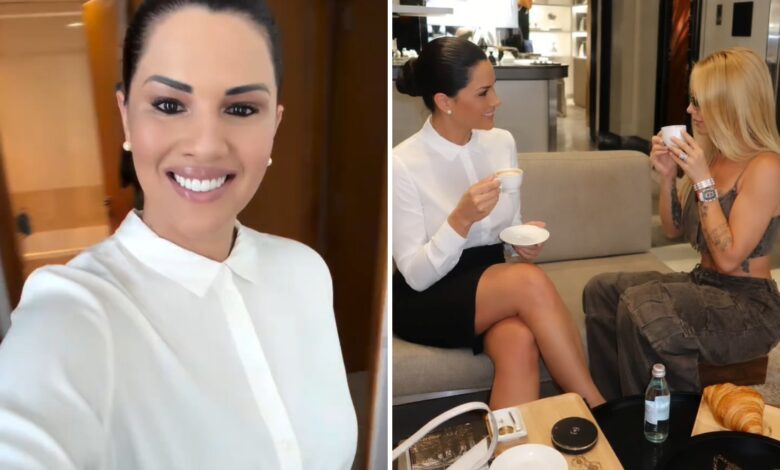 Lorena Cabral, aeromoça goiana, e Virginia Fonseca viralizam com falsa entrevista em Dubai.