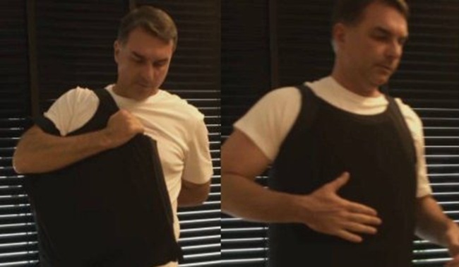 Flávio Bolsonaro reforça segurança e passa a usar colete à prova de balas em eventos públicos