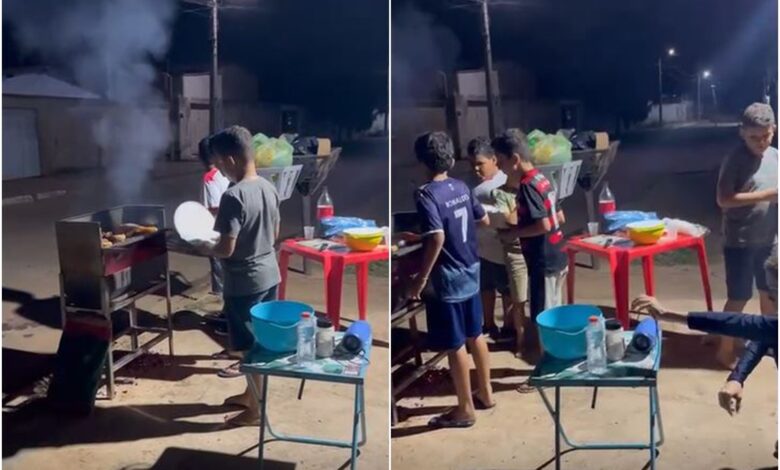 Churrasco raiz de crianças em Goiás viraliza ao som de sertanejo