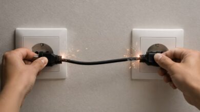 Risco fatal: eletricistas explicam por que ligar duas tomadas com cabo é perigoso