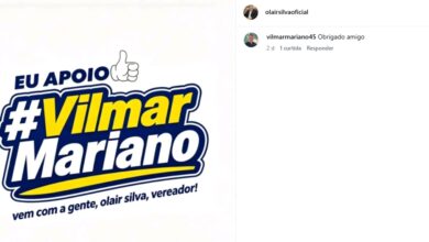 Apoio político em Aparecida: vereador da base de Vilela endossa Vilmar Mariano