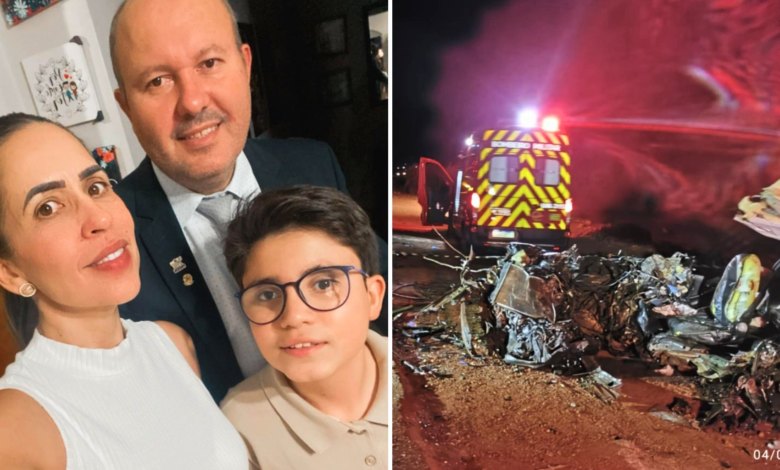 Acidente fatal na Go-206 tira a vida de vereador, esposa e filho em Goiás