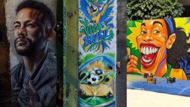 Grafite em Trindade celebra a Copa do Mundo com homenagens a Neymar e ídolos