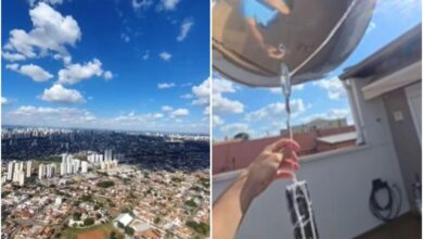 Estudante de engenharia lança celular com balões e aparelho resiste a queda de 3 mil metros em Goiânia