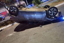 Capotamento em Aparecida de Goiânia: motorista sem CNH é agredido e detido