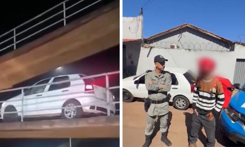 Motorista dirige sobre passarela de pedestres na Br-060 e alega embriaguez após prisão
