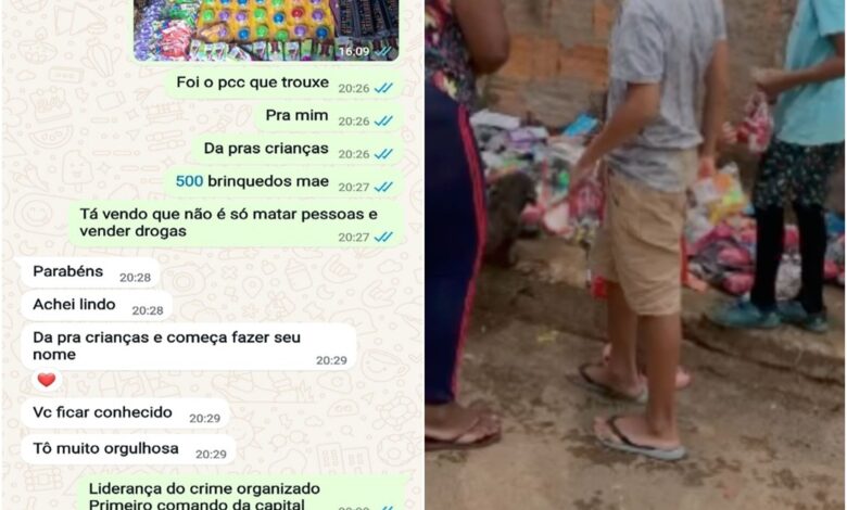 Estratégia de cooptação: facção usa distribuição de brinquedos para ganhar influência no Entorno do DF