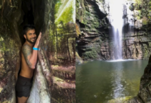 Cachoeira goiana com acesso entre pedras vira febre nas redes sociais