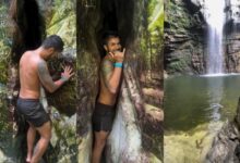 Descoberta em Goiás: cachoeira com acesso inusitado por fenda estreita viraliza na internet