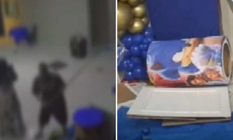Caos em festa infantil: ex-parceira destrói decoração com taco de sinuca em Goiânia
