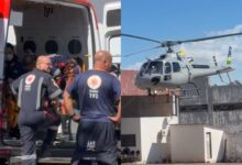 Criança de 7 anos é transferida de helicóptero após queda de árvore em Anápolis