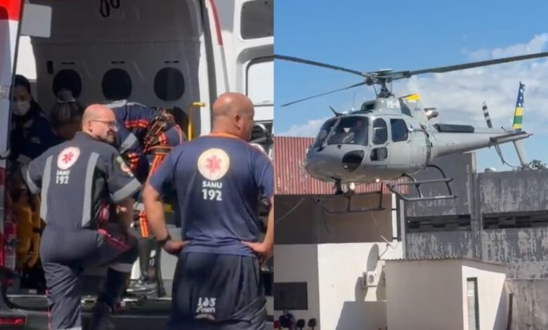 Criança de 7 anos é transferida de helicóptero após queda de árvore em Anápolis