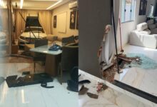 Invasão com BMW deixa rastro de destruição e feridos em residência de Goiânia