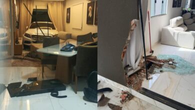 Invasão com BMW deixa rastro de destruição e feridos em residência de Goiânia