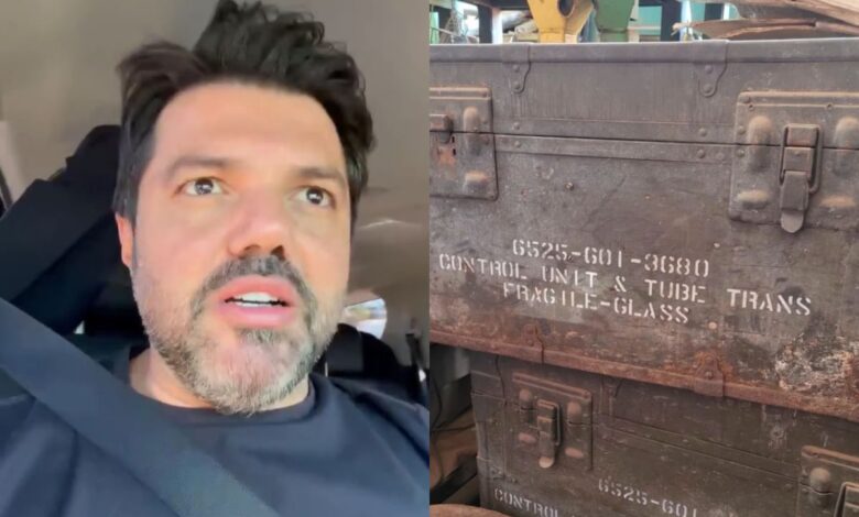 Equipamento militar dos anos 60 em ferro-velho de Anápolis: físico é chamado para medir radiação