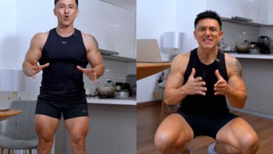 Personal trainer dos famosos sugere que 10 agachamentos a cada 45 minutos equivalem a 8 km de caminhada