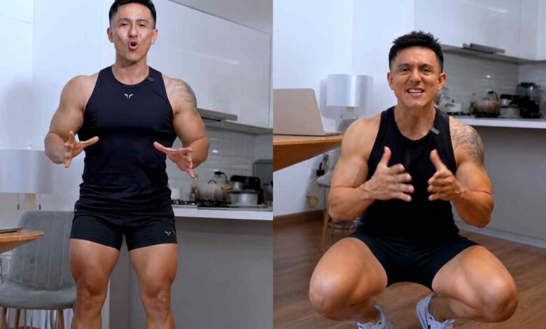 Personal trainer dos famosos sugere que 10 agachamentos a cada 45 minutos equivalem a 8 km de caminhada