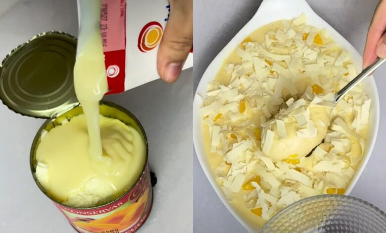 Mousse de pêssego fácil: a sobremesa de 4 ingredientes que viraliza pela praticidade