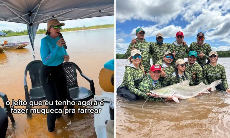 Mulheres viralizam com paródia de música sertaneja em pescaria no Rio Araguaia