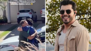 Murilo Huff surpreende funcionário com picape nova e viraliza nas redes sociais