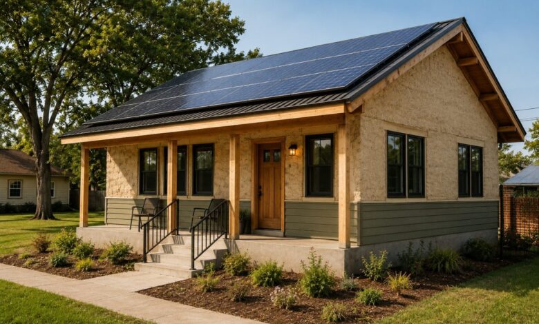 Moradia sustentável: estudantes do Kansas constroem casa de cânhamo com energia solar