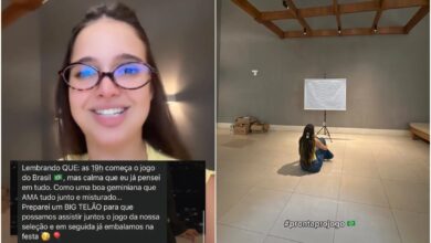 Telão minúsculo para jogo do Brasil em festa de aniversário vira piada e viraliza nas redes sociais