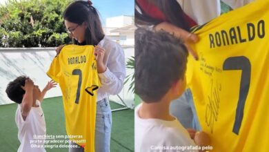 Léo, filho de Marília Mendonça, celebra presente especial de Cristiano Ronaldo