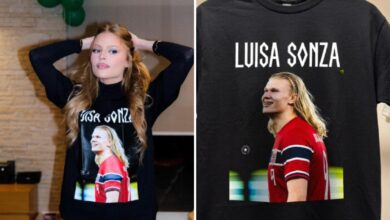 Camiseta de Goiânia compara Luísa Sonza a Haaland e cantora entra na brincadeira viral