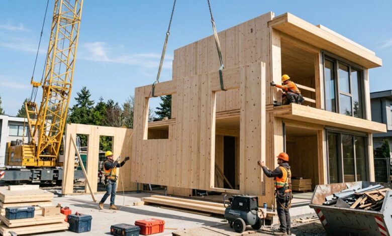 Madeira laminada cruzada: a tecnologia que acelera obras e redefine a construção civil