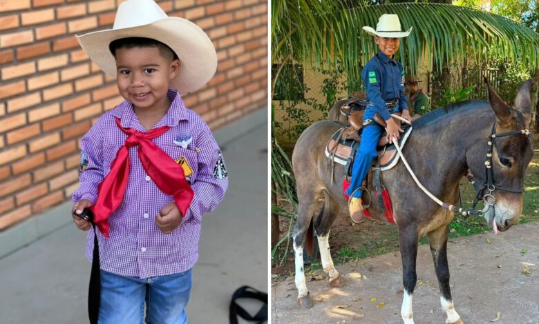 Reencontro emocionante: menino celebra volta de mula perdida na Romaria de Trindade