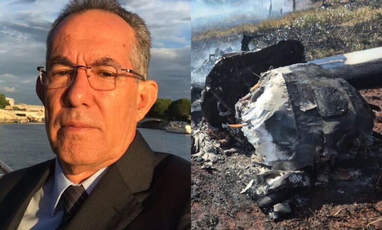 Empresário sobrevive a queda de avião em Nerópolis após pane na decolagem