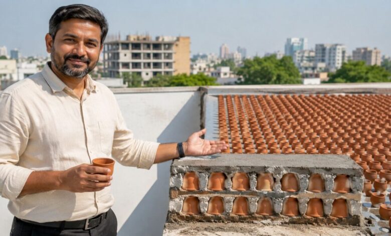 Refrigeração natural: arquiteto usa 7 mil vasos de barro para refrescar casa em 5 °C