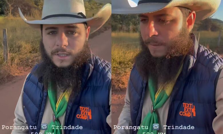 Romeiro percorre 500 km em lombo de mula para pagar promessa ao Divino Pai Eterno