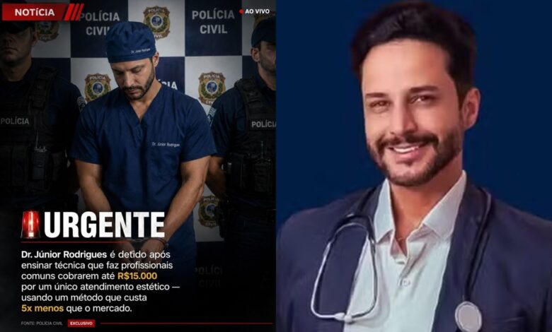 Falso médico preso por lesão grave ironizou risco em postagem de IA antes da detenção