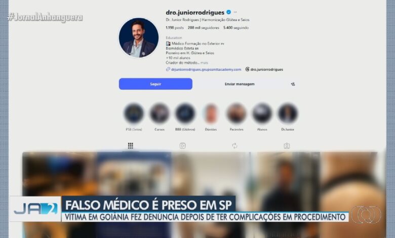 Falso médico com atuação em Goiânia é preso em São Paulo por procedimentos irregulares