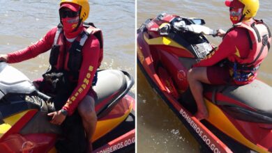 Resgate heroico no Rio Araguaia: Bombeiros de Goiás salvam cachorro à deriva durante patrulhamento