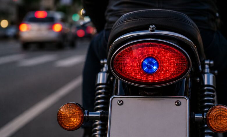 Luzes azuis em lanternas de motos: entre a estética da customização e os riscos legais no Brasil