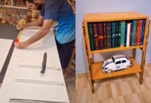 Guarda-roupa antigo se transforma em móvel funcional e sustentável para a casa