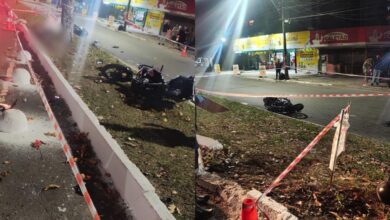 Dois motociclistas morrem e jovem fica ferida em grave acidente no Parque Amazônia, Goiânia