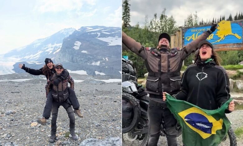 Aventura sobre duas rodas: bióloga de Goiânia e parceiro alcançam o Alasca de moto