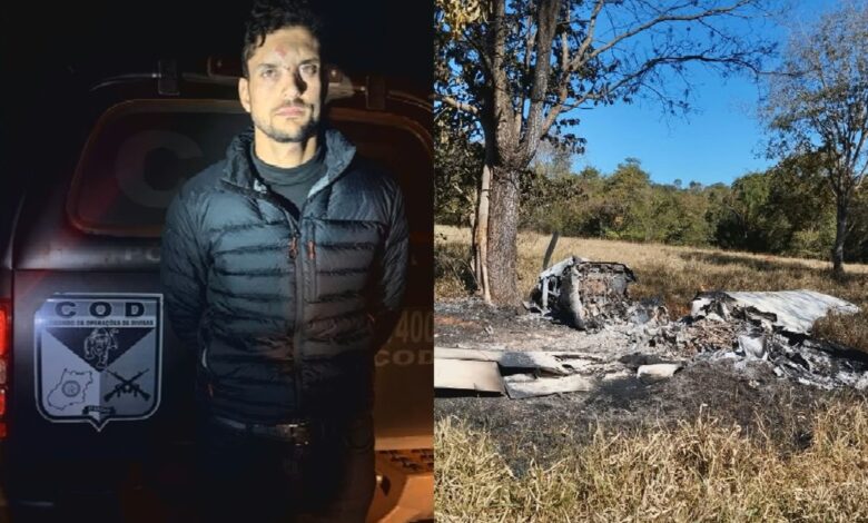 Piloto de avião com cocaína é preso após pouso forçado e tentativa de destruir provas em Goiás