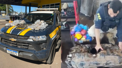 PRF prende motorista na Br-153 com 37 kg de haxixe ocultos em tanque de veículo para Brasília