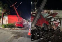 Motorista é preso em Anápolis após colisão com poste por embriaguez