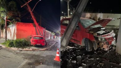 Motorista é preso em Anápolis após colisão com poste por embriaguez
