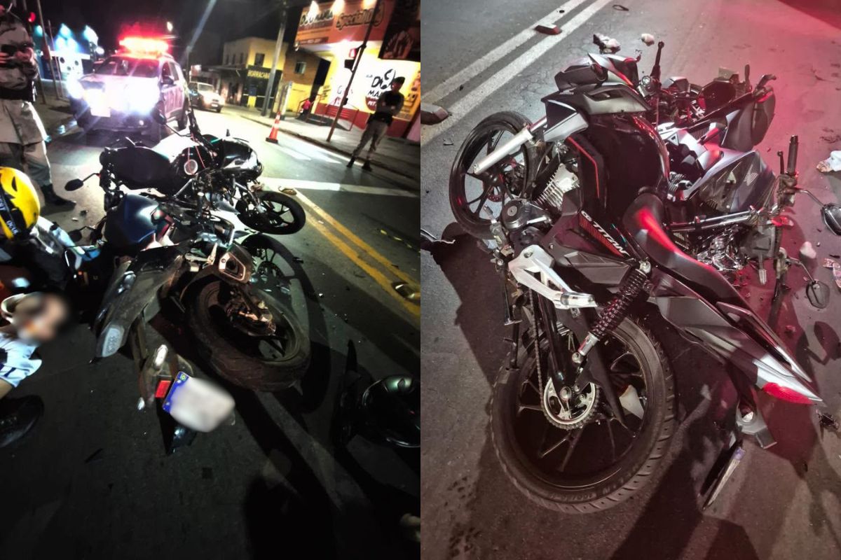 Acidente de moto em Anápolis: jovens ficam gravemente feridos em colisão frontal