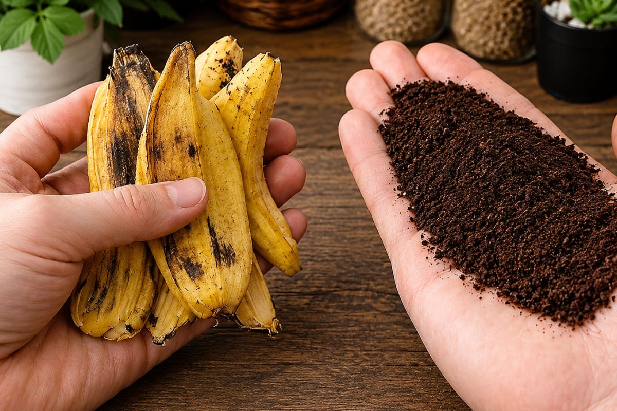 Adubo orgânico: como casca de banana e borra de café transformam seu jardim