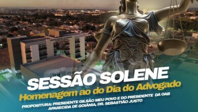 Câmara de Aparecida de Goiânia realiza sessão solene em homenagem ao Dia do Advogado