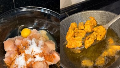 Técnica simples para preparar iscas de frango crocantes e leves