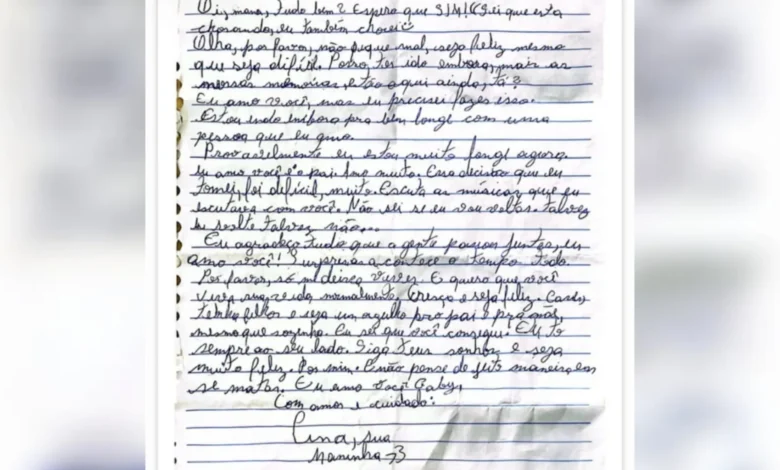 Adolescente de 13 anos desaparece após deixar carta de despedida para a família